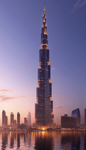 burj khalifa ansicht, das höchste Gebäude der welt wurde von EMAAR gebaut