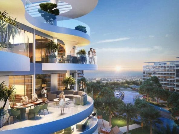 DAMAC Lagoon Views sicht aus der Terasse