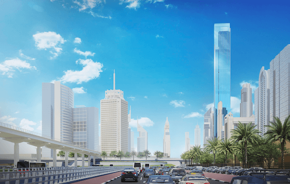 Burj Azizi Tower von Weiten