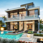 DAMAC Lagoons Monte Carlo ansicht von hinten mit pool und ganze villa sehr schön